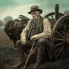 Johnnydawg_farmer_resting_on_his_plough_in_edwardian_style_7b8963f7-53df-4edd-ab59-b394a8cf8160.webp